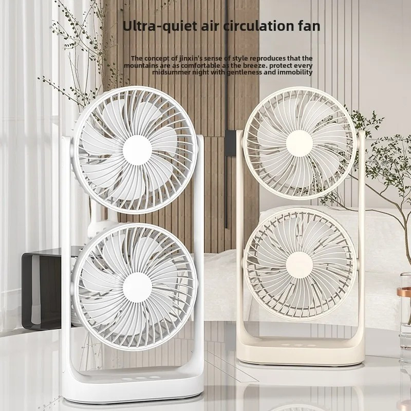 Double-Head Fan Portable Double
